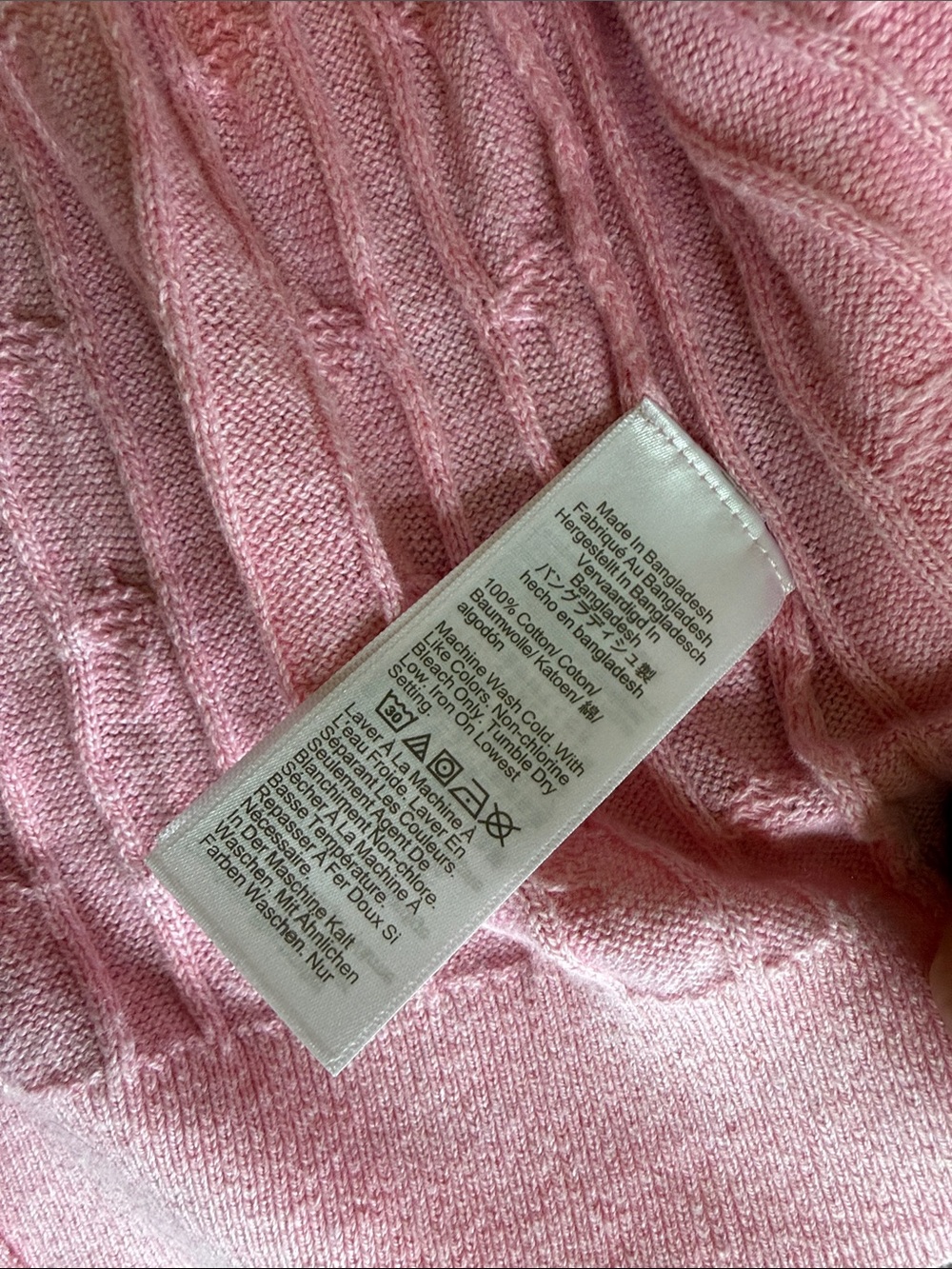 J. Crew Light Pink Cable Knit Button-Front Cardigan - Picture 6 of 6